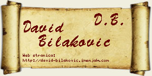 David Bilaković vizit kartica
